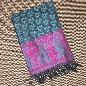 Beautiful Teal and Purple Pashmina